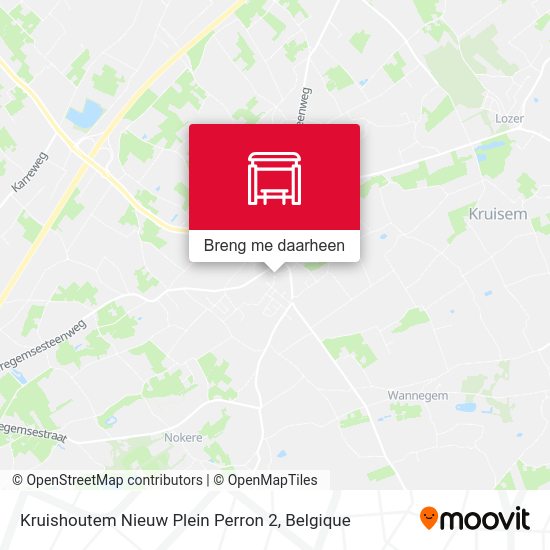 Kruishoutem Nieuw Plein Perron 2 kaart