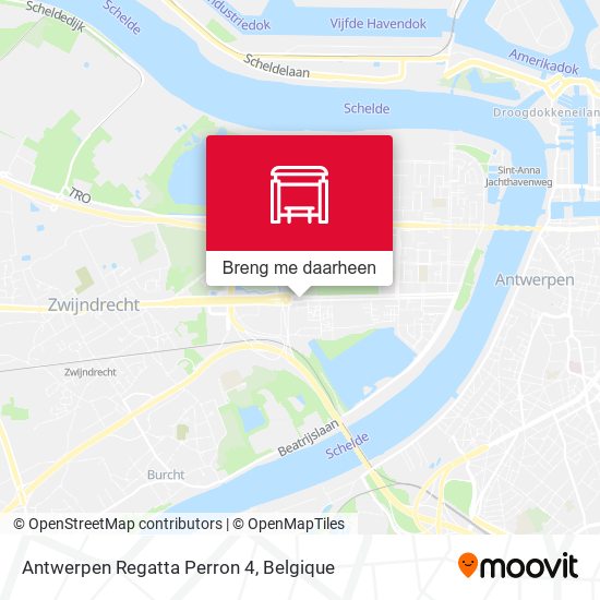 Antwerpen Regatta Perron 4 kaart
