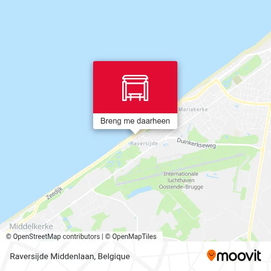 Raversijde Middenlaan kaart