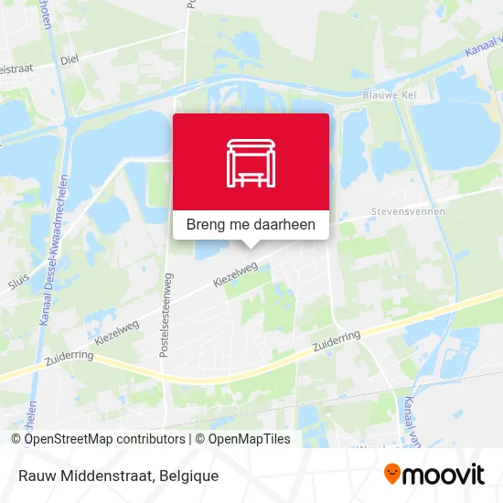 Rauw Middenstraat kaart