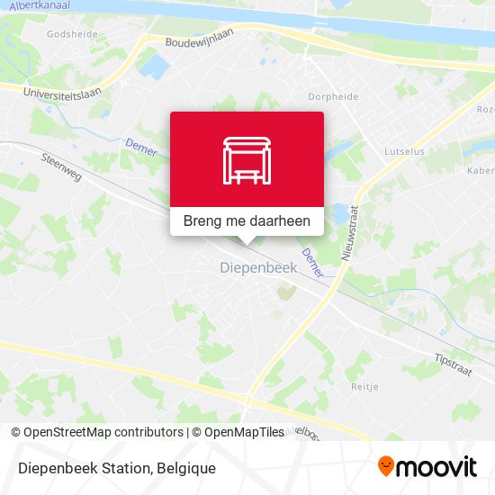 Diepenbeek Station kaart