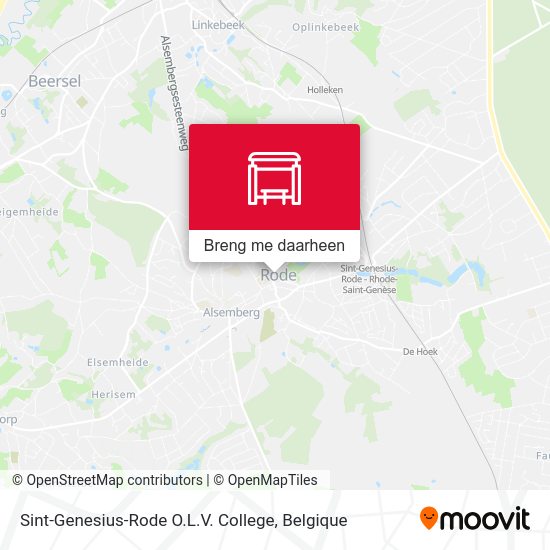 Sint-Genesius-Rode O.L.V. College kaart