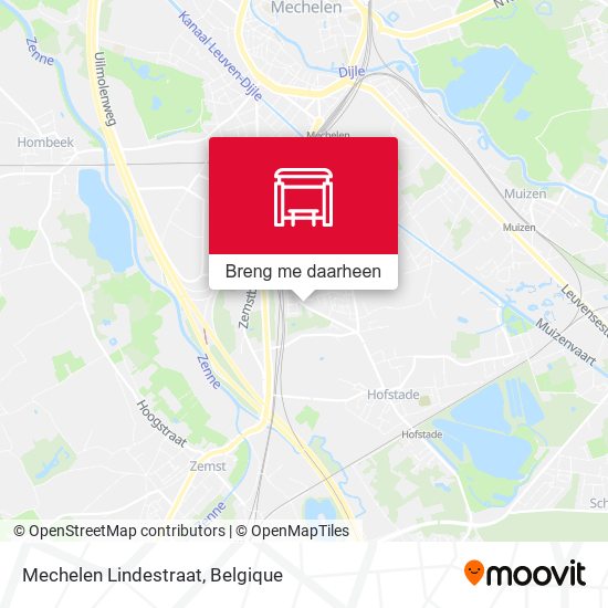 Mechelen Lindestraat kaart