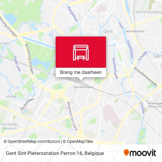 Gent Sint-Pietersstation Perron 16 kaart