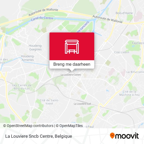 La Louviere Sncb Centre kaart