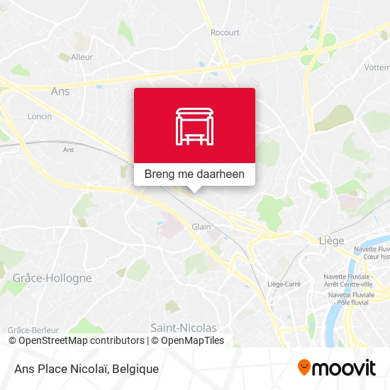 Ans Place Nicolaï kaart