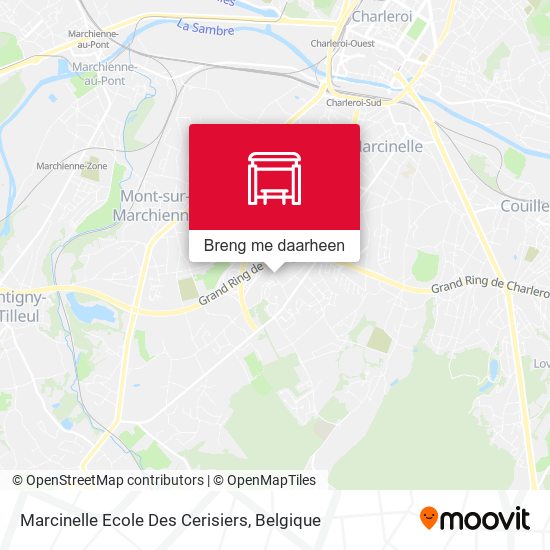 Marcinelle Ecole Des Cerisiers kaart