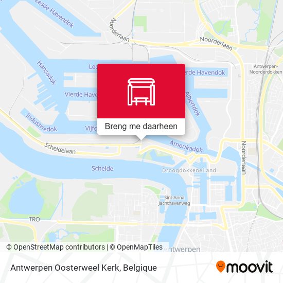Antwerpen Oosterweel Kerk kaart