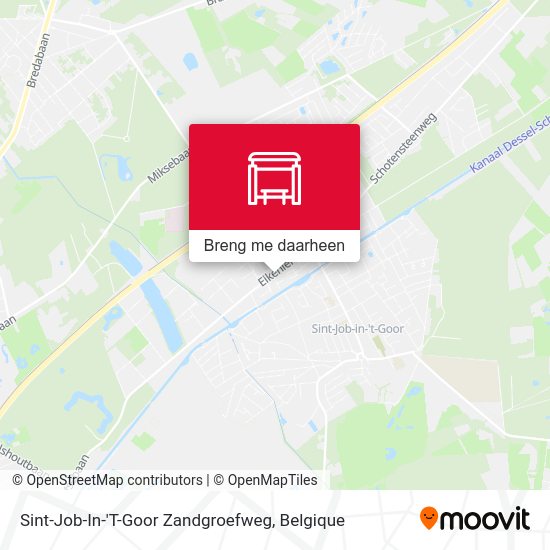 Sint-Job-In-'T-Goor Zandgroefweg kaart