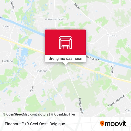 Eindhout P+R Geel-Oost kaart