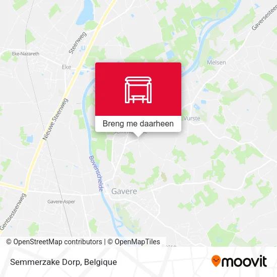 Semmerzake Dorp kaart