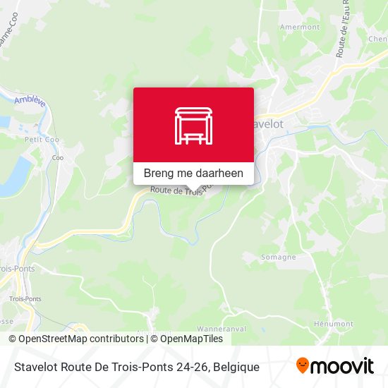 Stavelot Route De Trois-Ponts 24-26 kaart