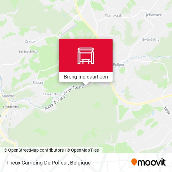 Theux Camping De Polleur kaart