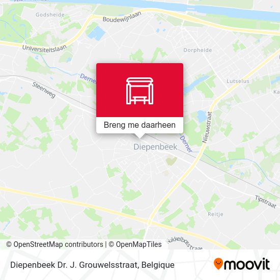 Diepenbeek Dr. J. Grouwelsstraat kaart