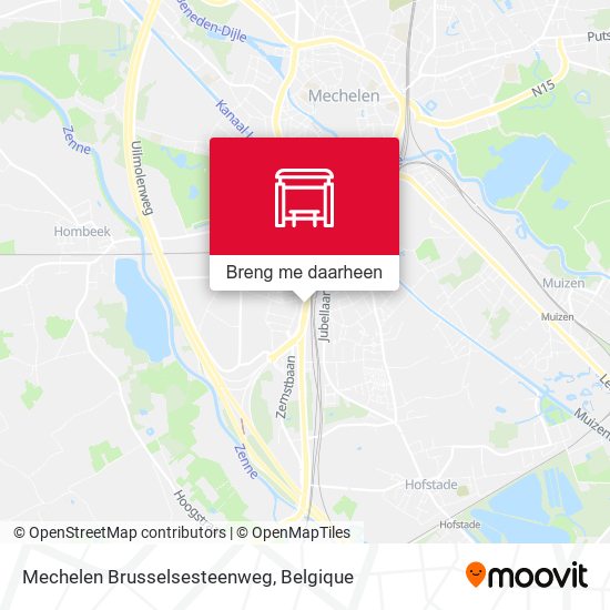 Mechelen Brusselsesteenweg kaart