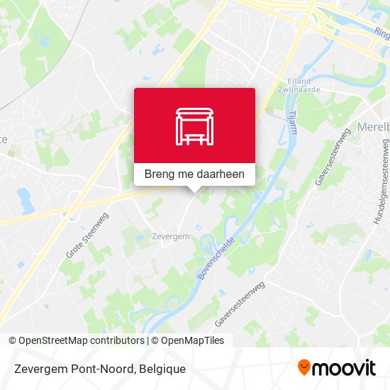 Zevergem Pont-Noord kaart