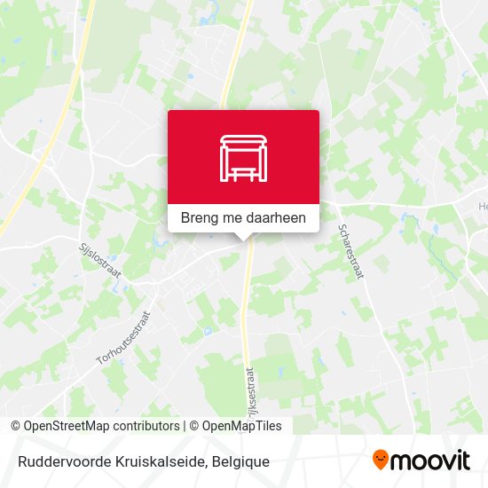Ruddervoorde Kruiskalseide kaart