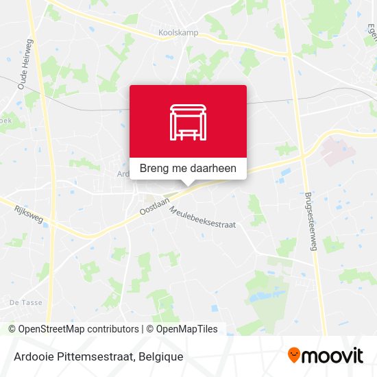 Ardooie Pittemsestraat kaart