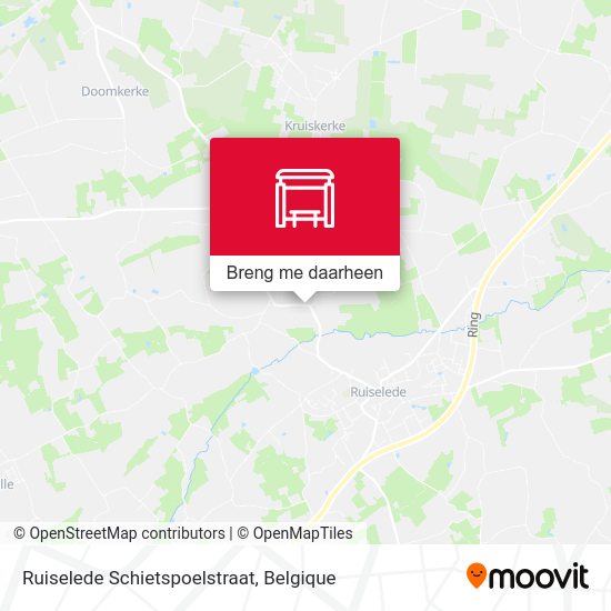 Ruiselede Schietspoelstraat kaart