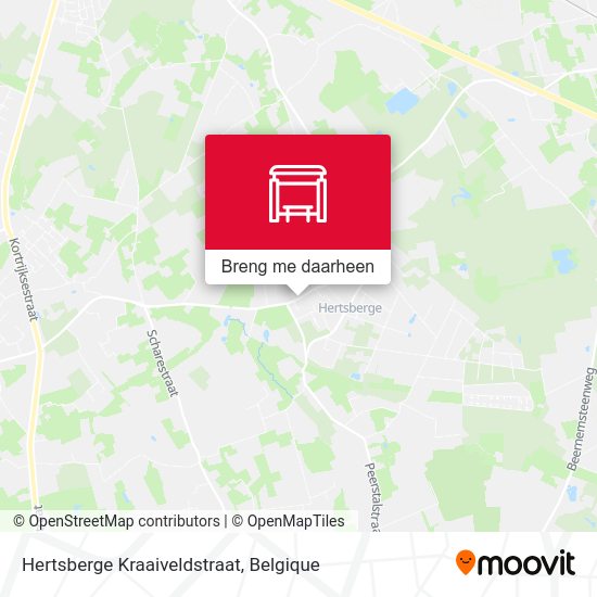 Hertsberge Kraaiveldstraat kaart