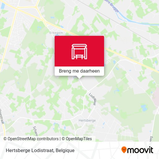 Hertsberge Lodistraat kaart