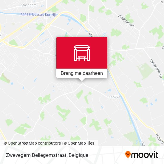 Zwevegem Bellegemstraat kaart