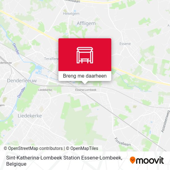 Sint-Katherina-Lombeek Station Essene-Lombeek kaart