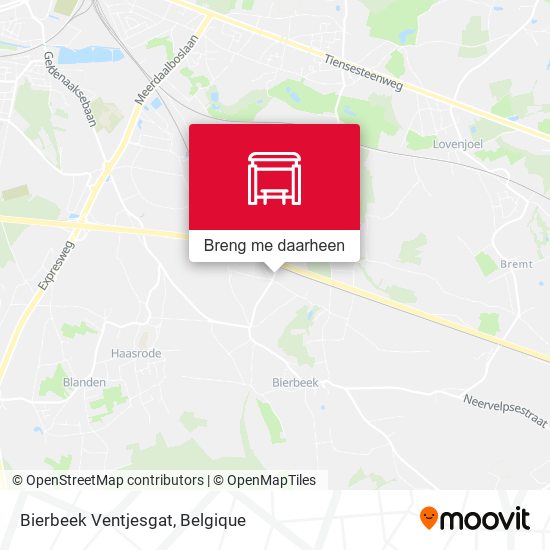 Bierbeek Ventjesgat kaart