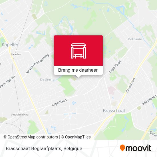Brasschaat Begraafplaats kaart