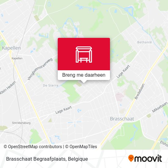 Brasschaat Begraafplaats kaart