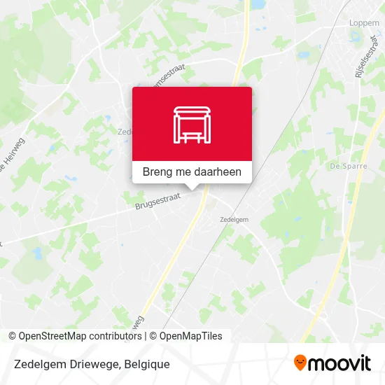 Zedelgem Driewege kaart
