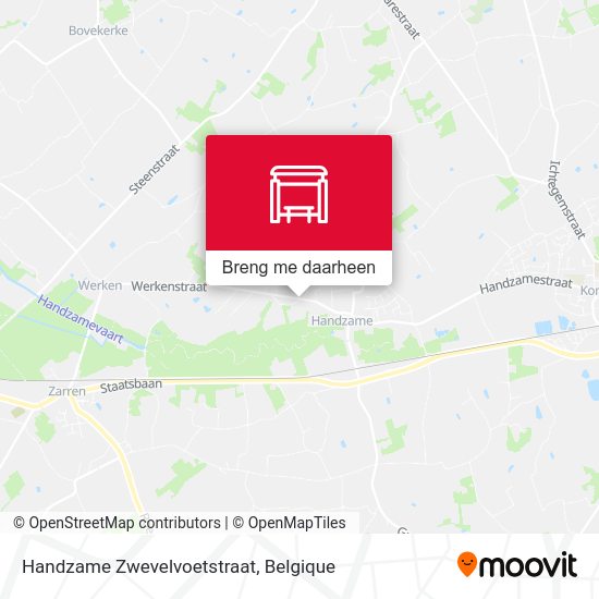 Handzame Zwevelvoetstraat kaart