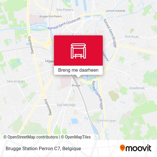 Brugge Station Perron C7 kaart