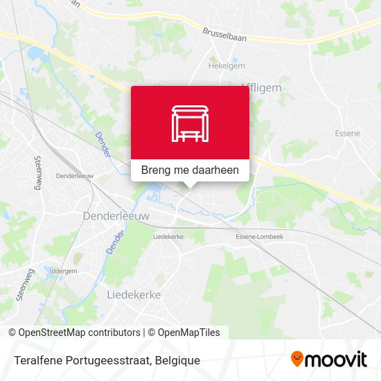 Teralfene Portugeesstraat kaart