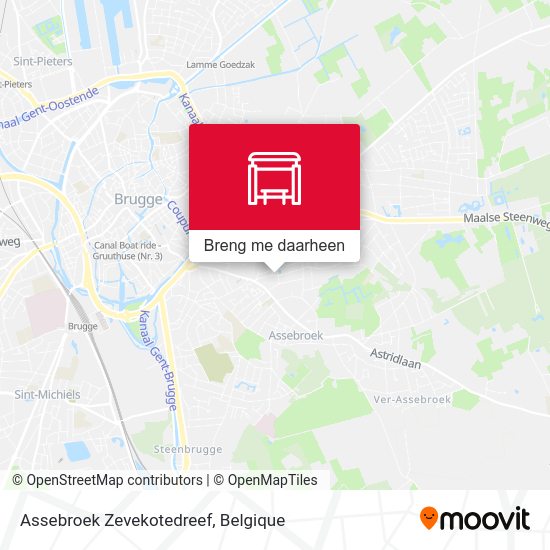 Assebroek Zevekotedreef kaart