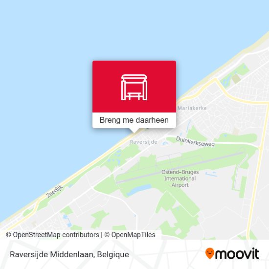 Raversijde Middenlaan kaart