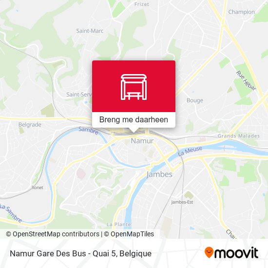 Namur Gare Des Bus - Quai 5 kaart