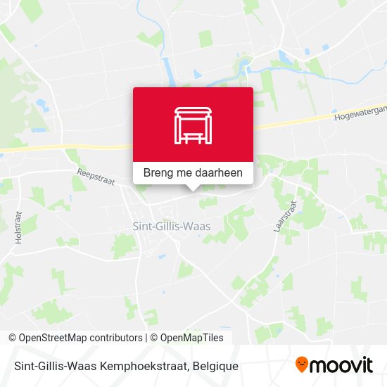 Sint-Gillis-Waas Kemphoekstraat kaart