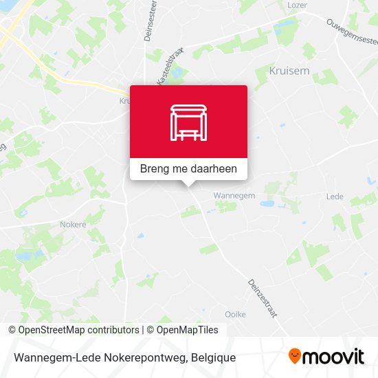 Wannegem-Lede Nokerepontweg kaart