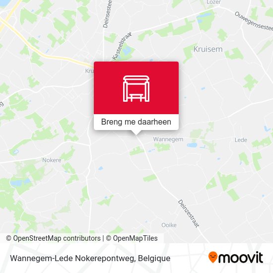 Wannegem-Lede Nokerepontweg kaart