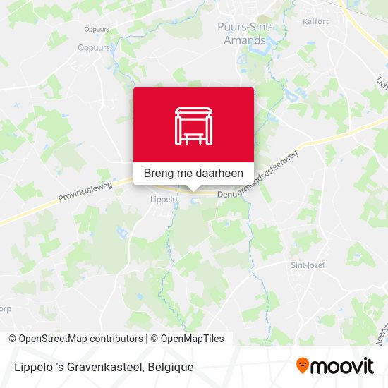 Lippelo 's Gravenkasteel kaart
