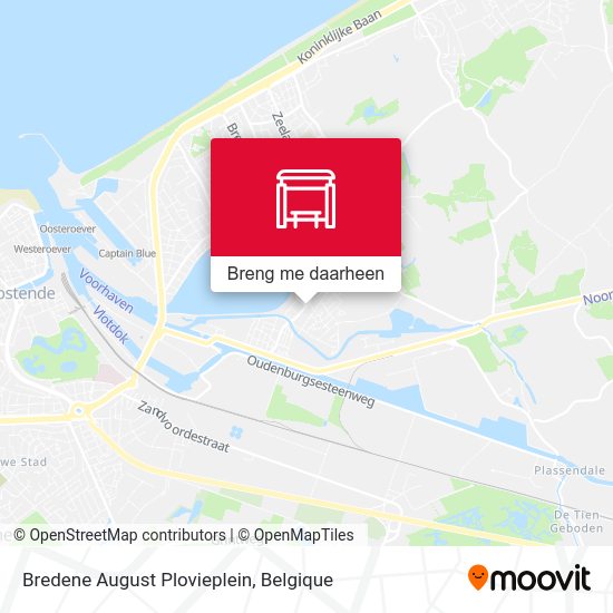 Bredene August Plovieplein kaart