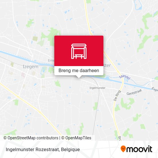 Ingelmunster Rozestraat kaart