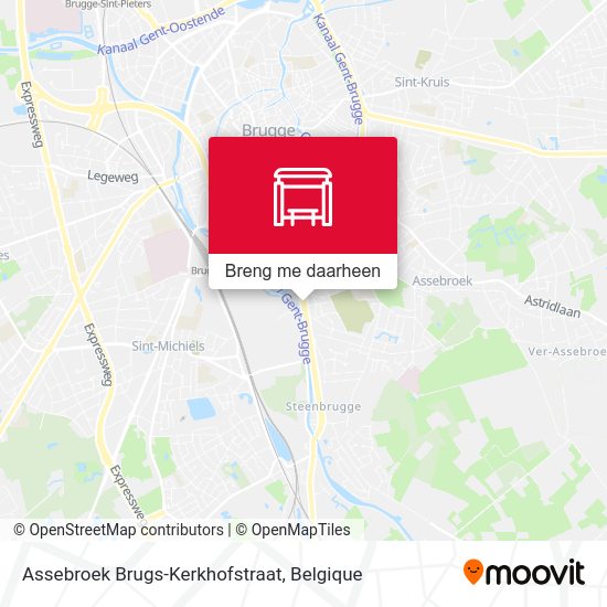 Assebroek Brugs-Kerkhofstraat kaart