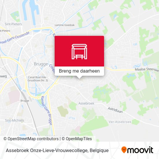 Assebroek Onze-Lieve-Vrouwecollege kaart
