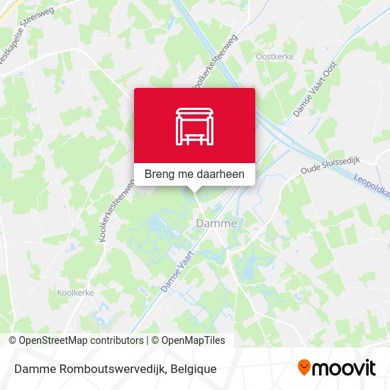 Damme Romboutswervedijk kaart