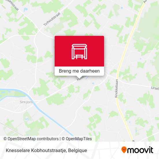 Knesselare Kobhoutstraatje kaart