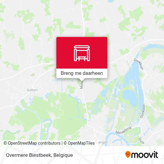 Overmere Biestbeek kaart