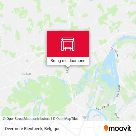 Overmere Biestbeek kaart