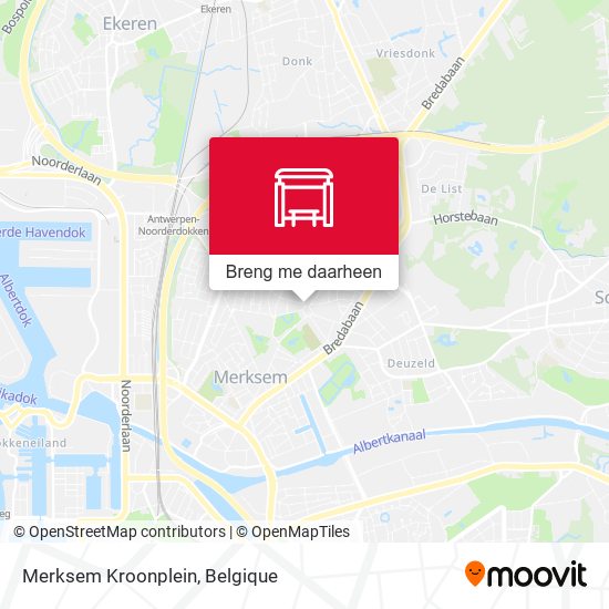 Merksem Kroonplein kaart